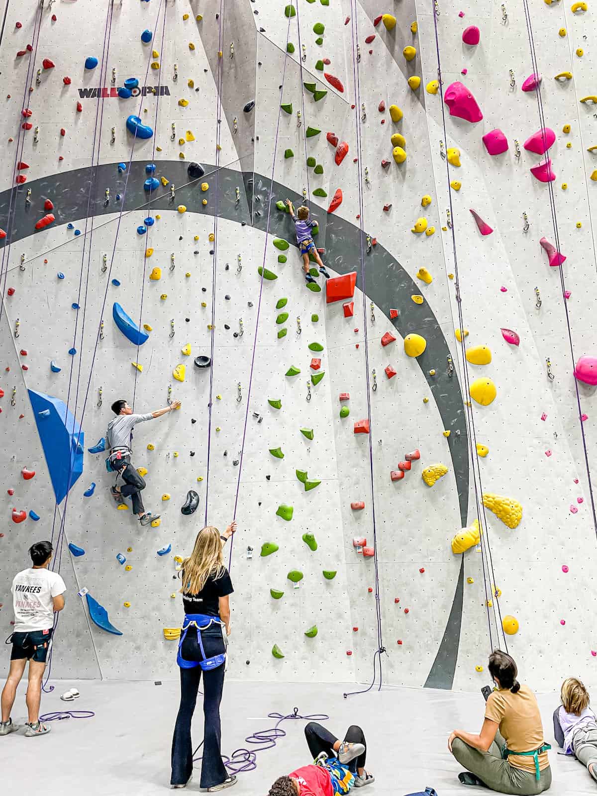 Indoor rock climbing gym