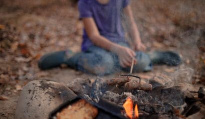 kids campfire cooking