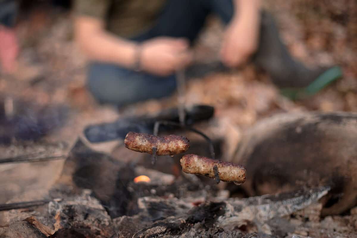 open fire sausages