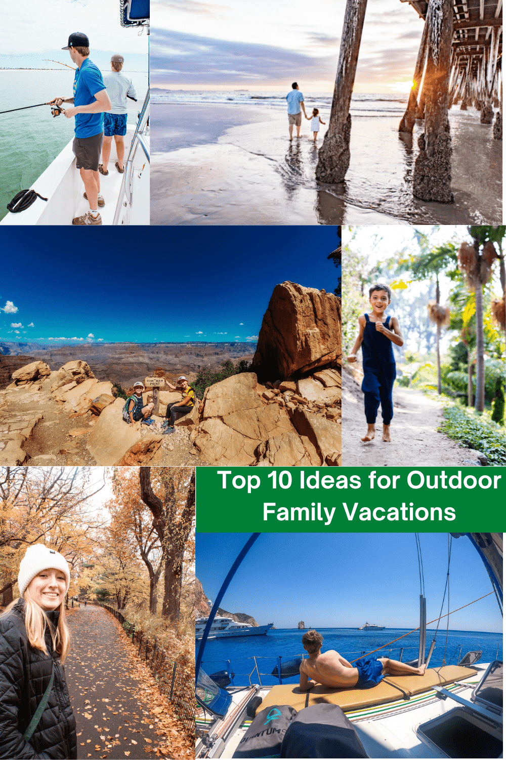 collage of outdoor vacation spot photos