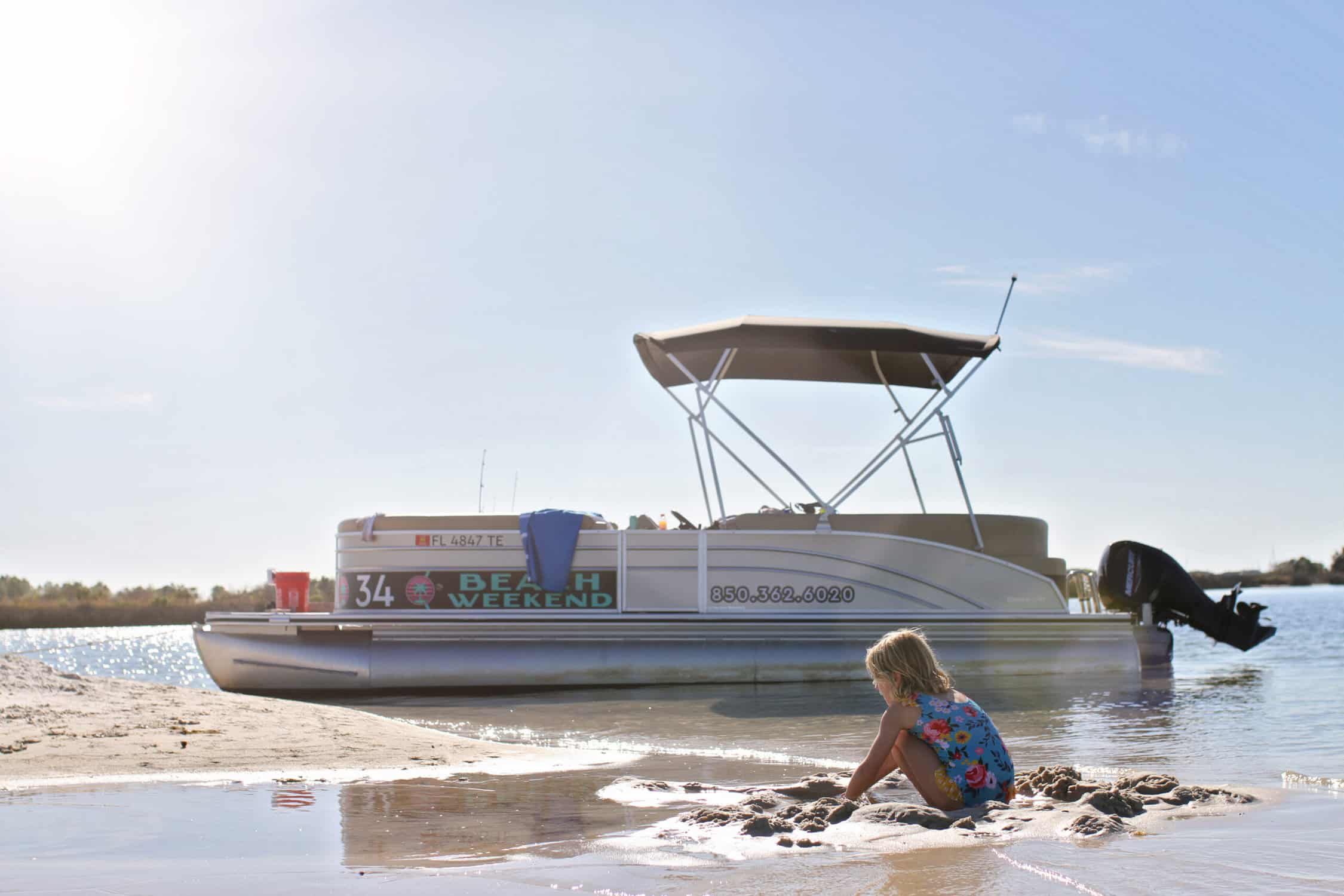 rent a pontoon for the day and explore the Choctawhatchee Bay by boat - destin with kids