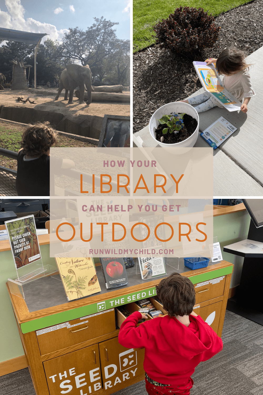 How hour library can help you get outdoors over three images of kids