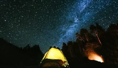 The Milky Way photographed during a camping trip with children.