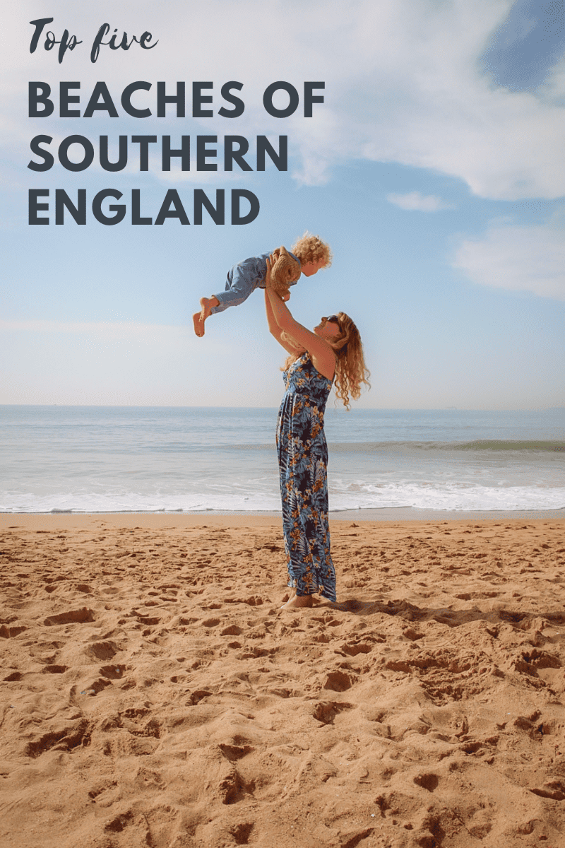 Best beaches for kids in Southern England - Family playing on UK Bournemouth beach