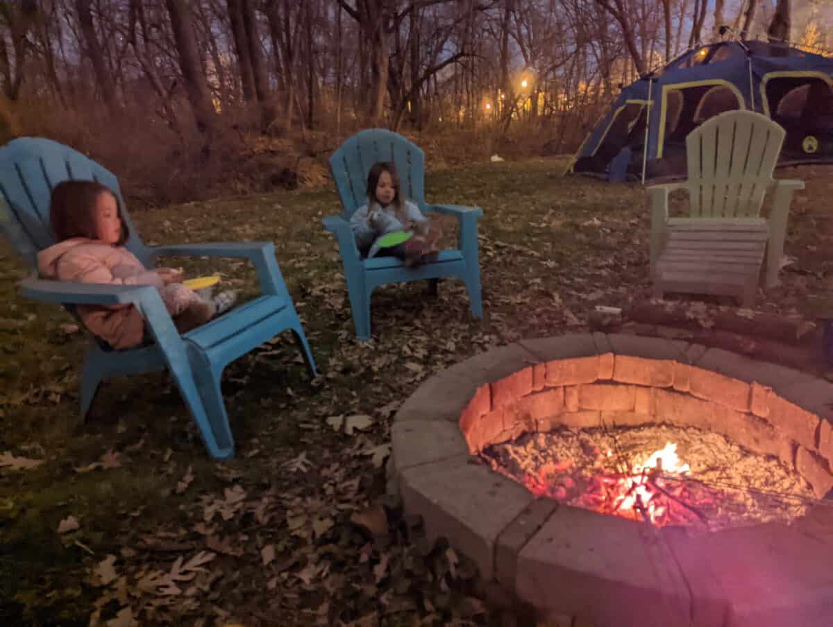 kids around a campfire 