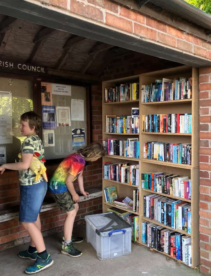 Exploring a second hand book shop, situated in an old bus stop