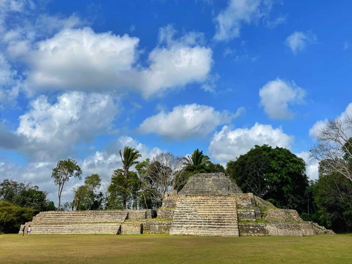 Exploring Altun Ha ancient mayan ruins in Belize with kids