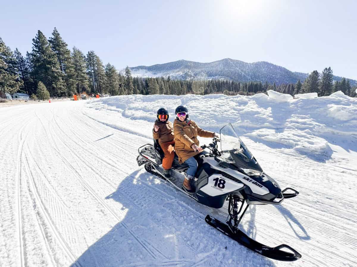 Tahoe snowmobiles - lake tahoe - winter outdoor activities for kids